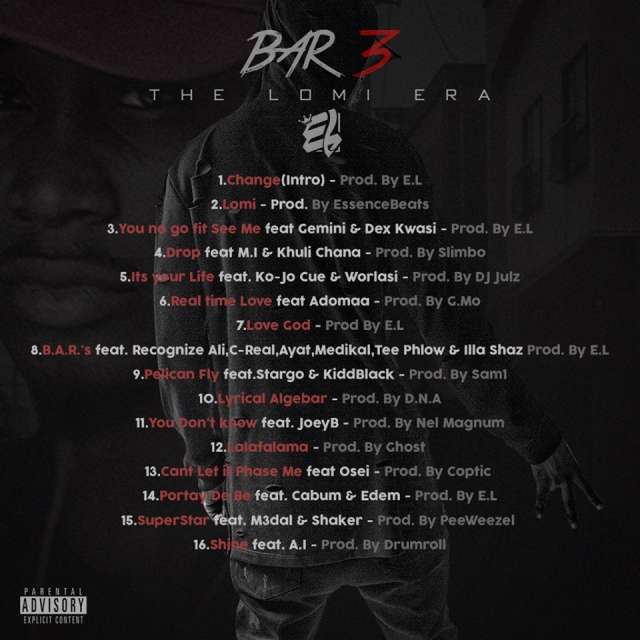 Bar 3 has 16 tracks, lasting a total of 1 hour, 6 minutes and 4 seconds