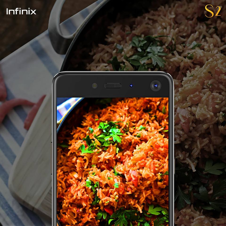 The Infinix S2 has a 13MP dual rear Camera