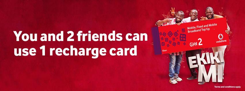 Vodafone Ekiki Mi Promo: How 5 People can use 1 recharge card 5 times