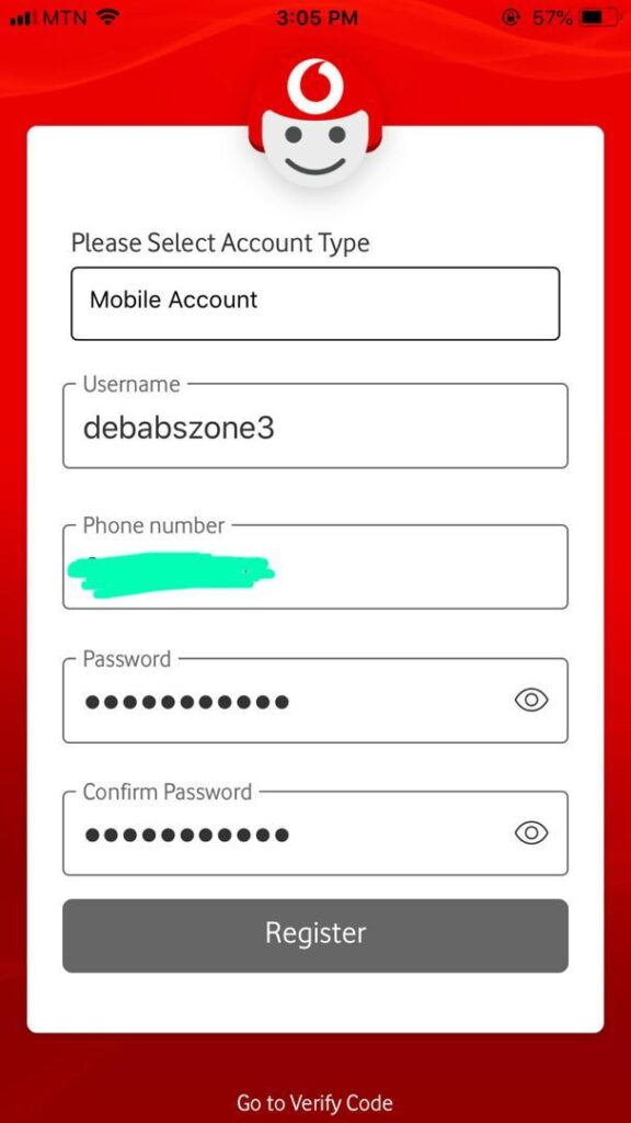 Registration Page