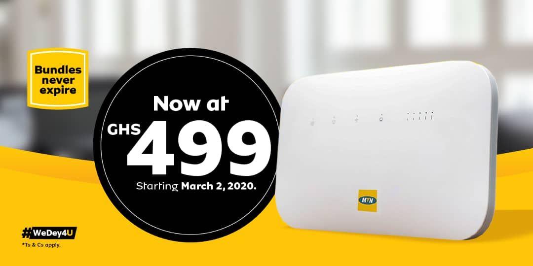 MTN Increases Turbonet device price by 65% while increasing FBB Bundle Prices too