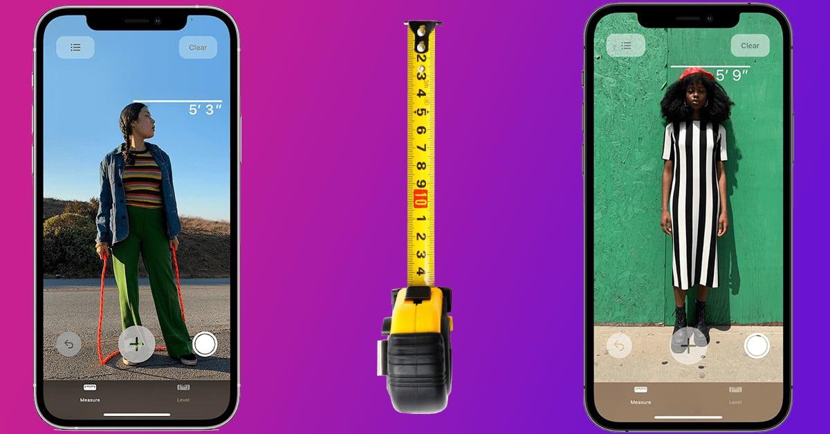 how to measure the height of someone on iphone 12 and 12 pro