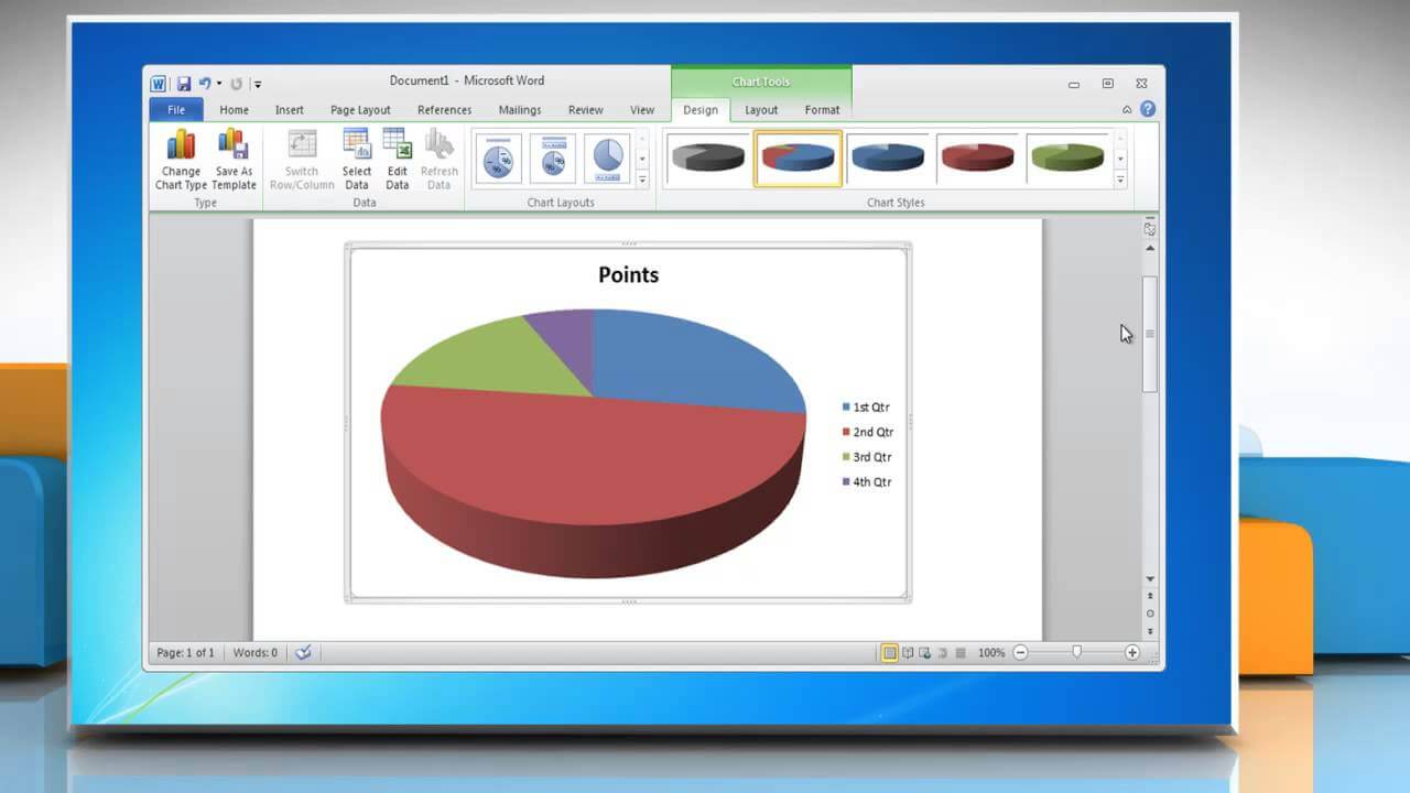 How To Make Bar and Pie Chart in Microsoft Word 2021