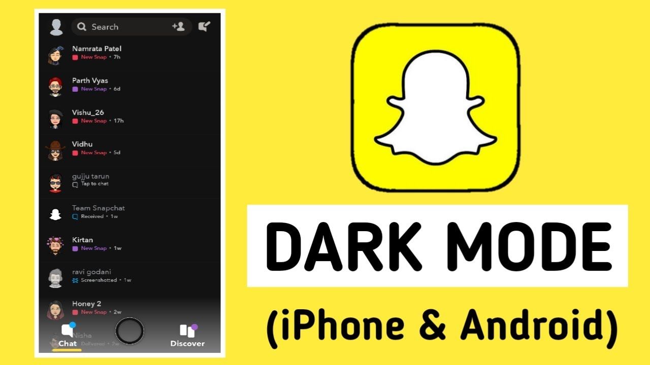 How to Turn on and Use Snapchat in Dark Mode